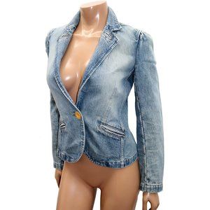 MARC JACOBS Slim Fitted  Blazer Style Denim Jacket 4